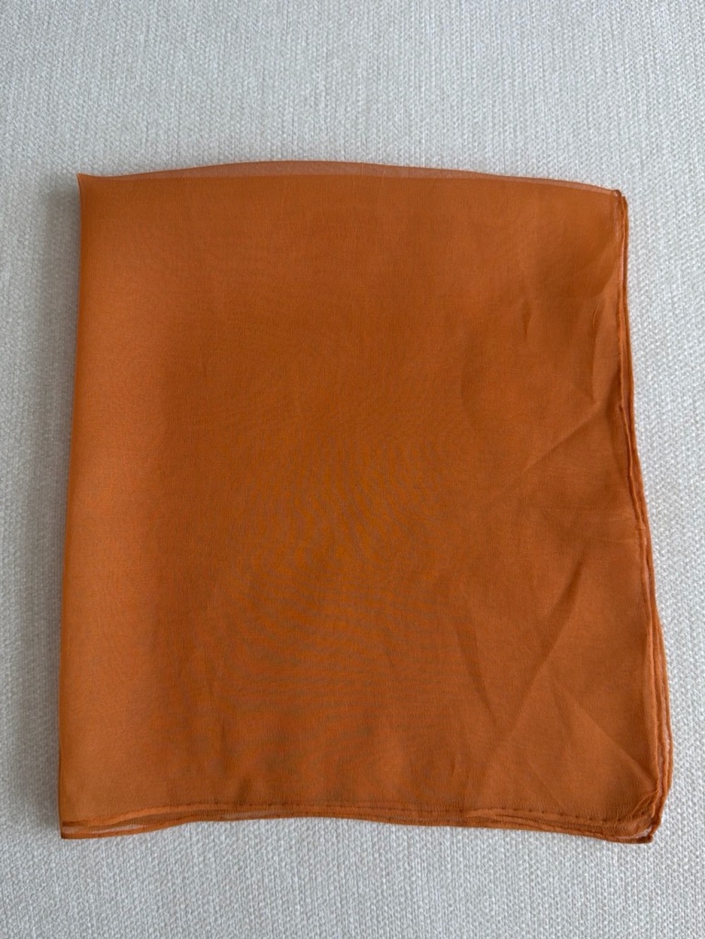 Vintage Orange Silk Blend Scarf